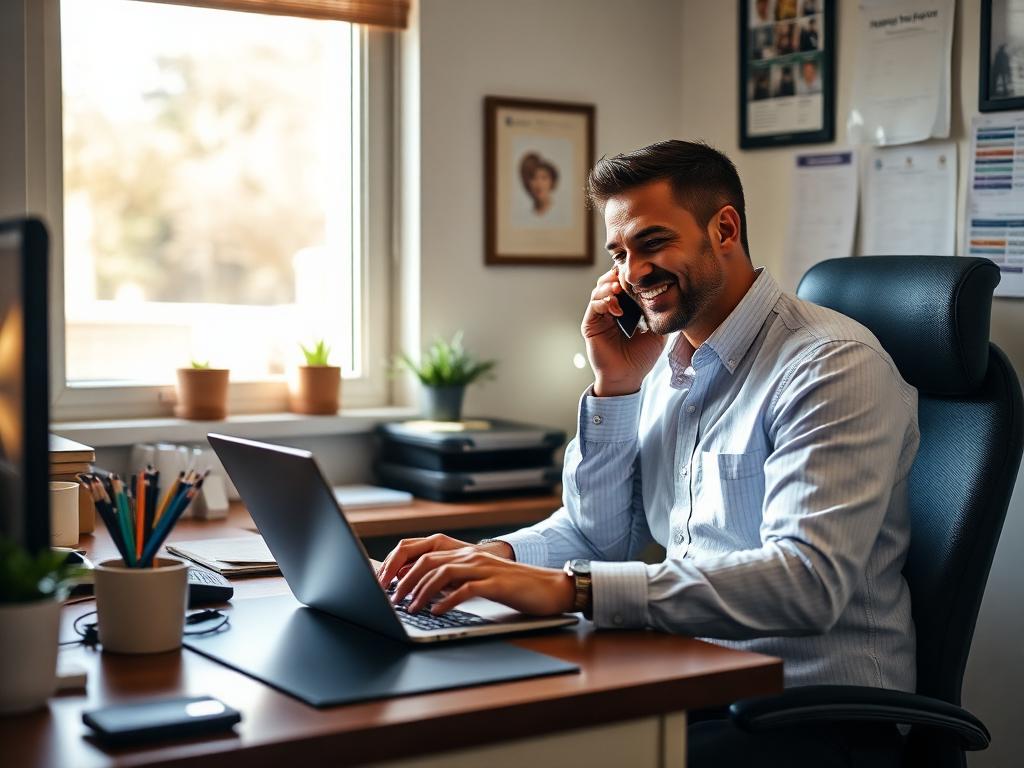 Insurance business scene